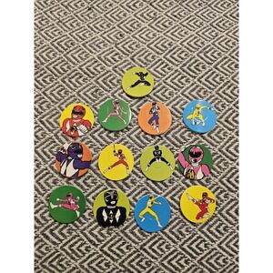 Vintage 1990s Power Rangers Pogs- Milk Caps- Lot Of 13- None Are The Same!!!